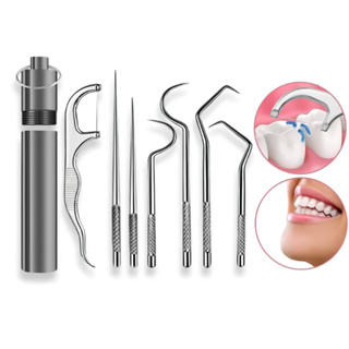 Kit Limpeza de Dente Material Odontológico Limpador Palito Dente com 7 Peças Profissional/ em Oferta na Shopee