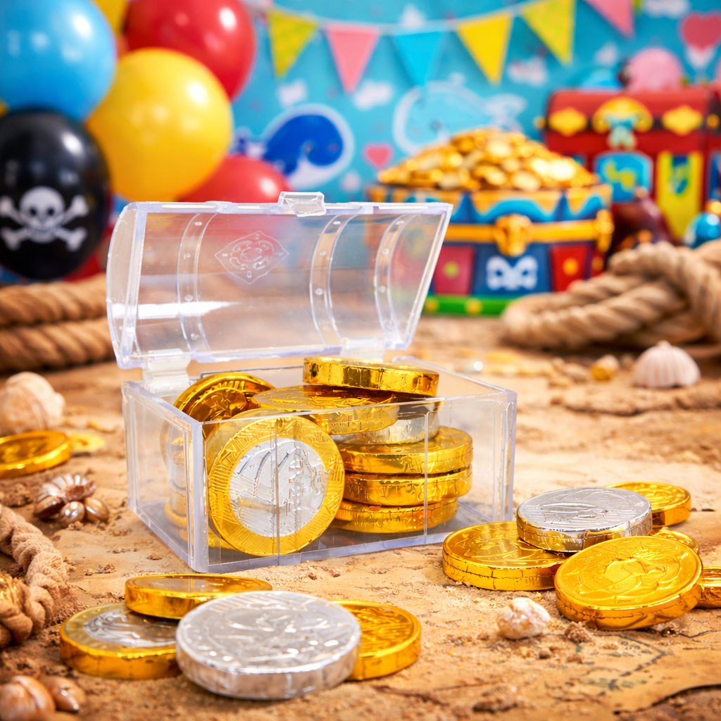 Mini Baú - 8 Baú do Tesouro Pirata Lembrancinha Acrílico em Oferta na Shopee