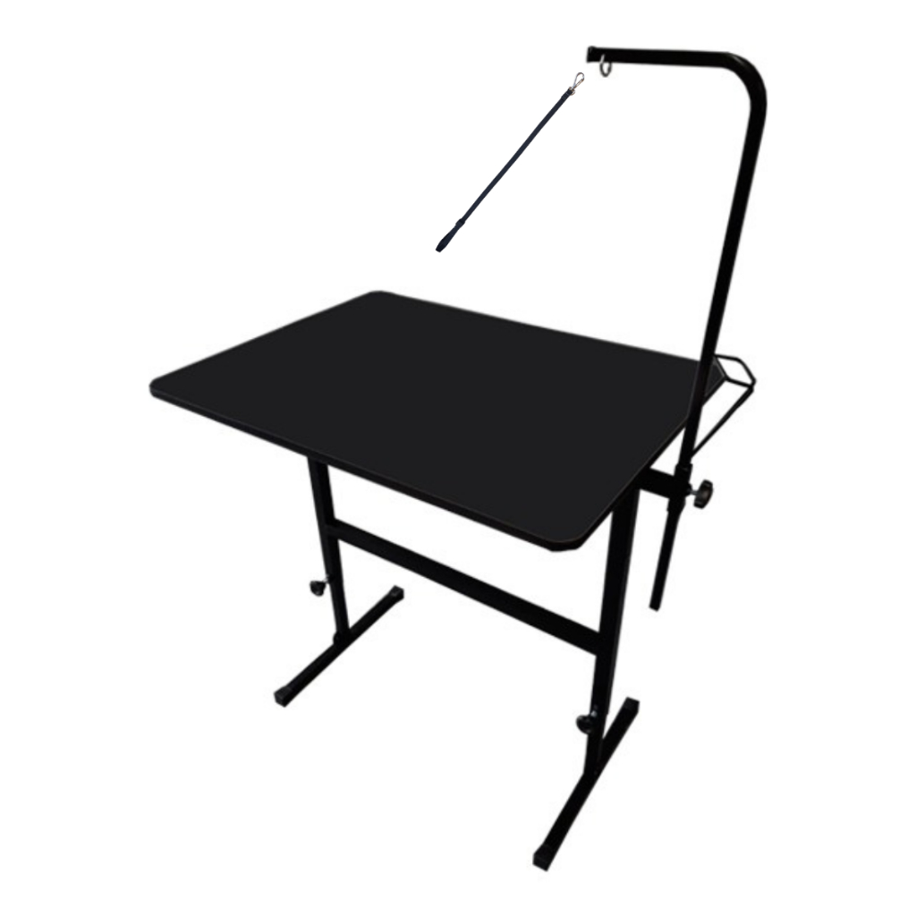 Mesa De Tosa Petshop Banho E Tosa Regulável Cor Preto
