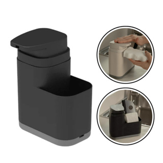Dispenser Preto Compacto para Detergente 550ml OU Linha Liv – Porta Detergente para Pia em Oferta na Shopee