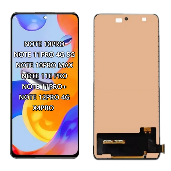 Tela Frontal Display Touch Lcd Para Redmi Note10Pro/Note 11 Pro 4/5G/Note10Pro Max/Note11E Pro/Note11Pro+ Incell Sem Aro