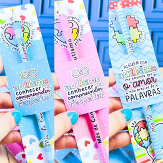 15/30/50 Lembrancinha com Lápis Mês de Conscientização do Autismo Mimo | Pegue e Monte em Oferta na Shopee