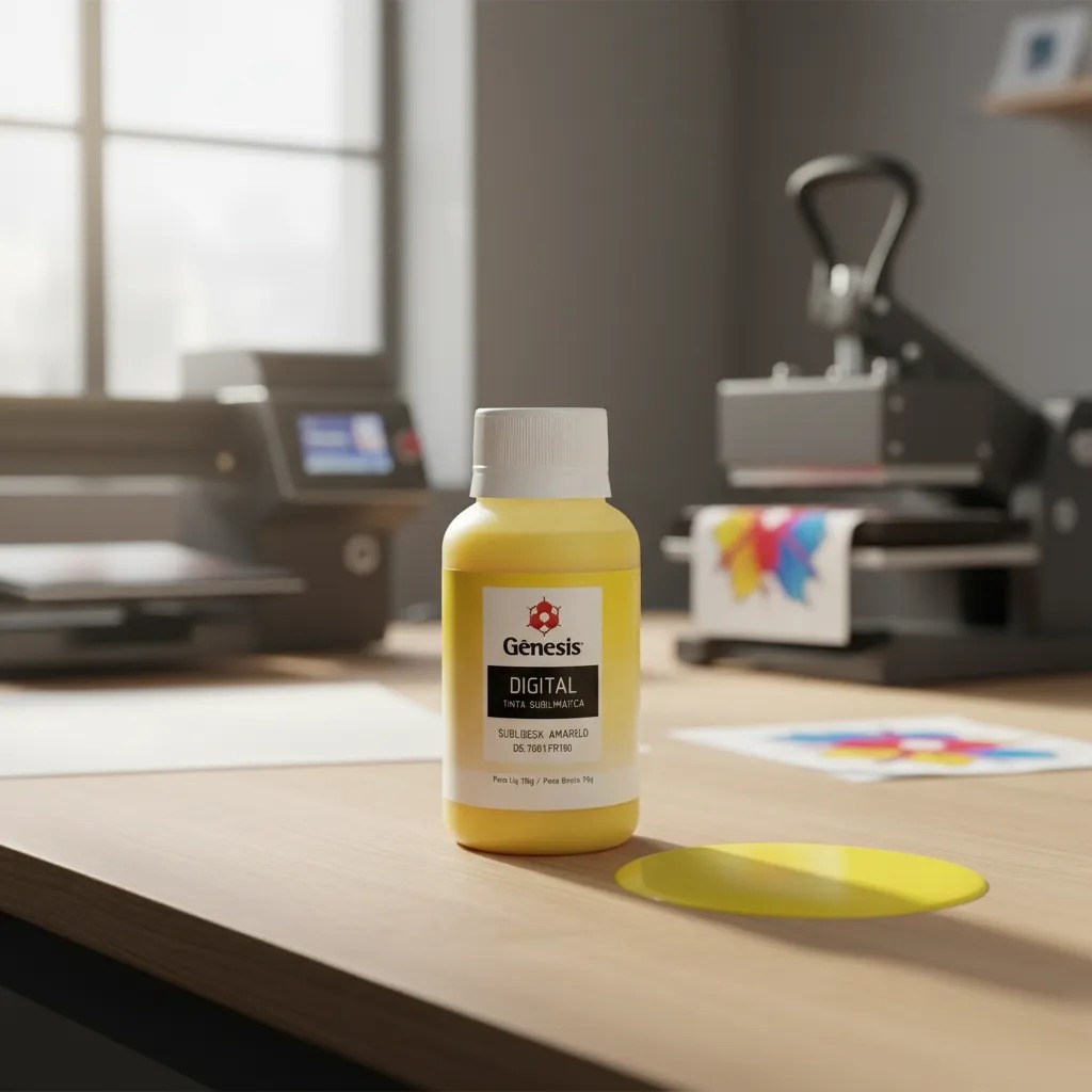 1 Tinta Amarelo Sublimática 100ml Genesis Original !!! - ENVIO IMEDIATO