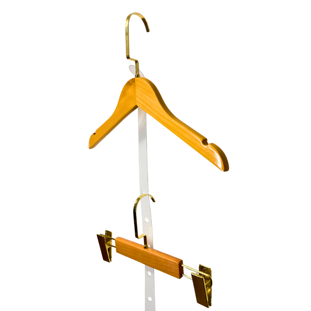 Cabide Madeira Infantil Duplo Extensor C/ F22-1 Luxo Dourado em Oferta na Shopee