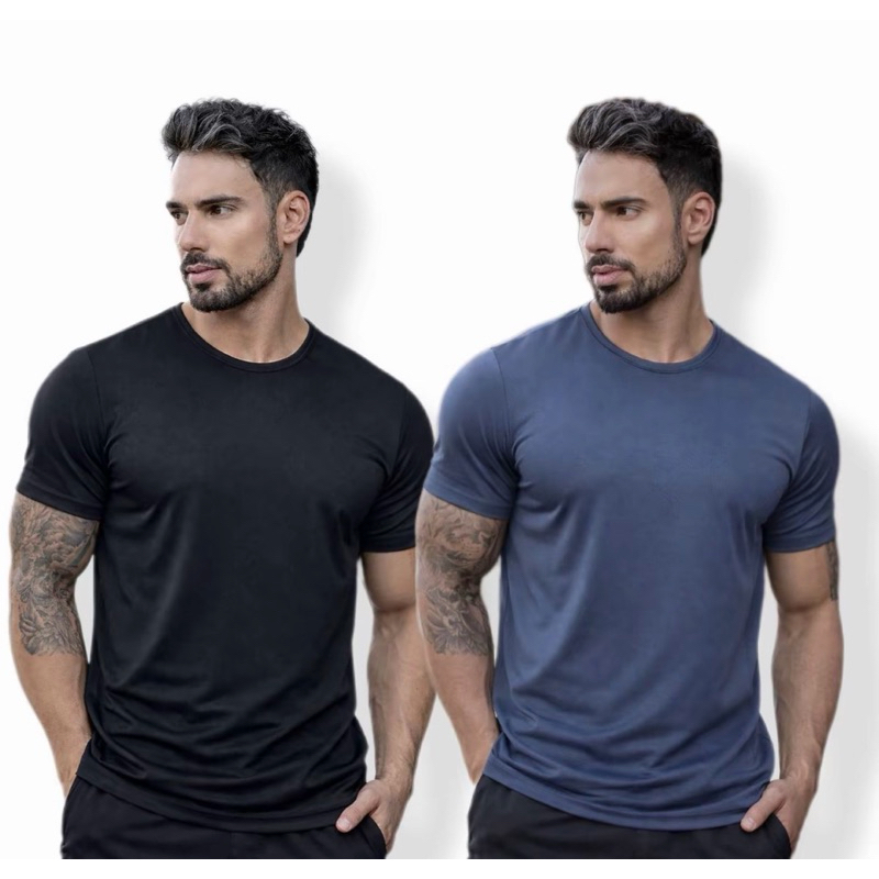 Camisa Dry Fit Masculina Academia Treino Fitness Respirável Secagem Rápida Camiseta Esportiva