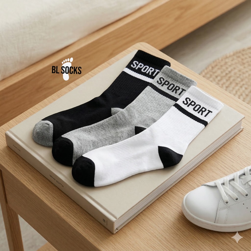 Meias Cano Longo SPORT Kit 24 Pares Algodão Unissex Menino Menina MESCLADAS