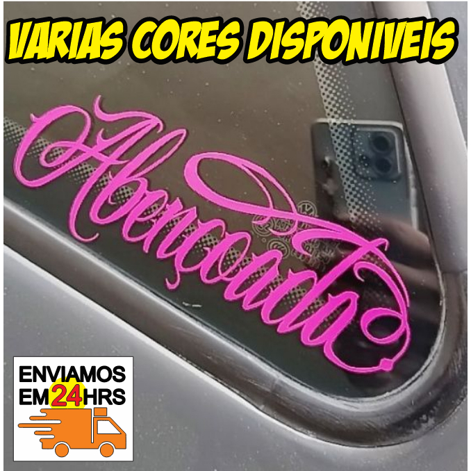 [17x6cm] Adesivo | Abençoada em Oferta na Shopee