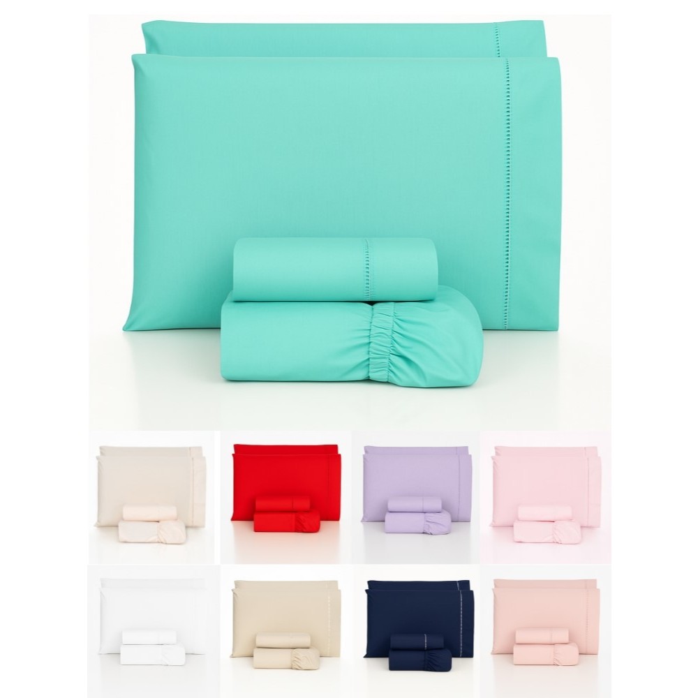 Jogo de lençol completo 400 fios micropercal diversos tamanhos solteiro, casal, queen, king