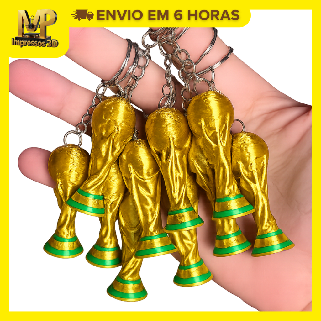 Kit 10 Chaveiros Taça Copa Dourada 5cm Lembrancinha Futebol Brinde Festa em Oferta na Shopee