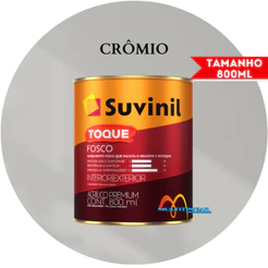 Tinta Acrílica 800ml Cor Crômio Toque Fosco Suvinil