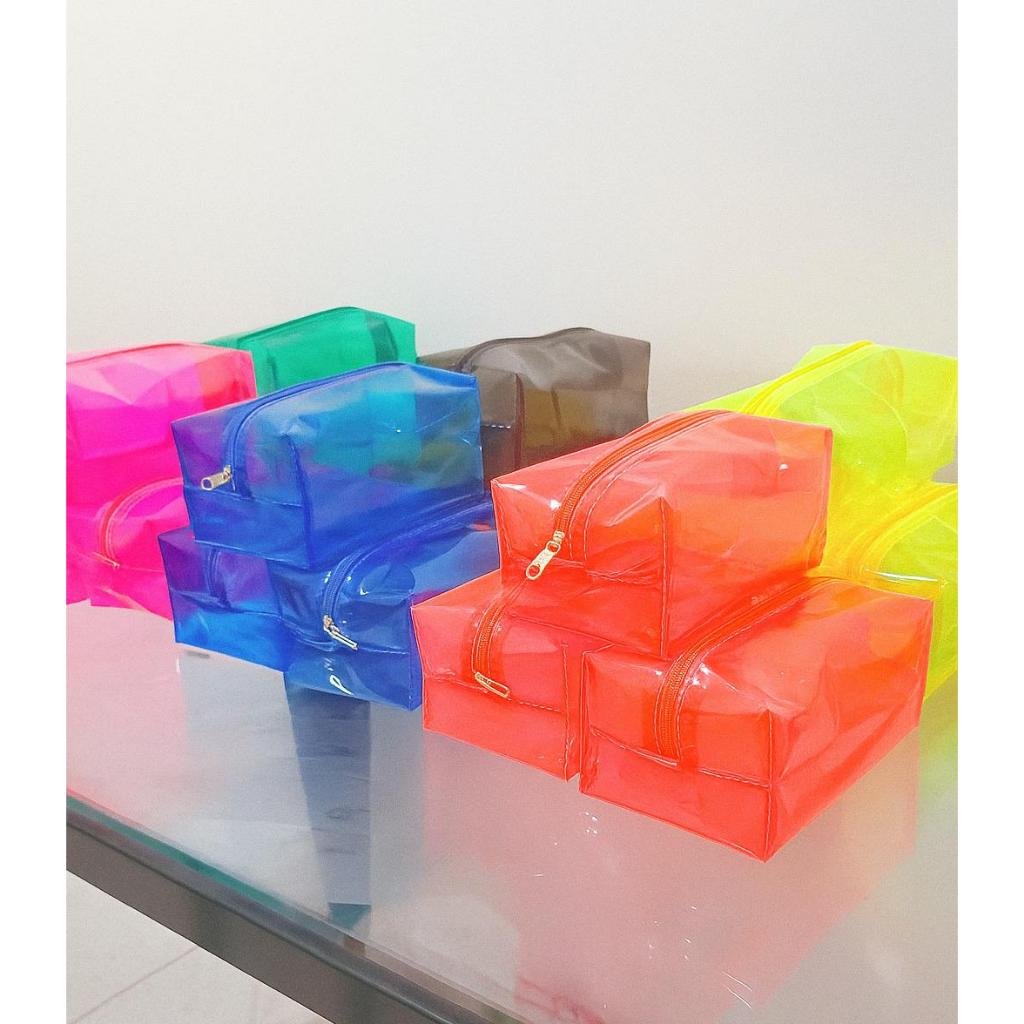 Necessaire box G pvc plastico necessaire maquiagem, necessair neon,brinde festa neon