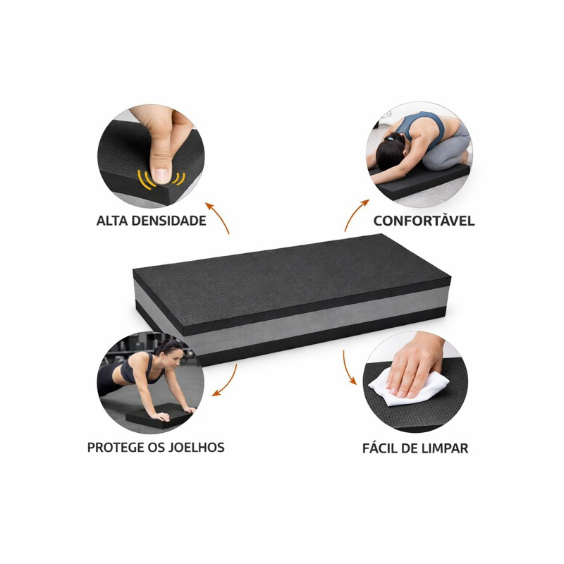 Step Academia EVA Profissional 48x24x8cm - Apoio Confortável Para Exercícios, Pilates e Fisioterapia