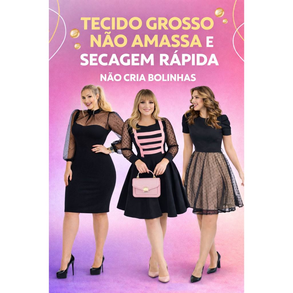 Vestido Evangélicos com cinto Plus Size Elegante (P AO XXG) Babado Sereia Forrado Grupo fardamento Rodado ou Tubinho