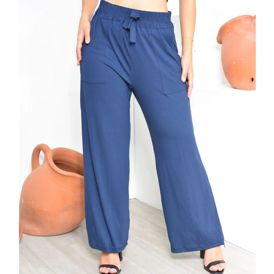 CALÇA PANTALONA COM BOLSO VISCOLYCRA CINTURA ALTA FEMININA MODA em Oferta na Shopee