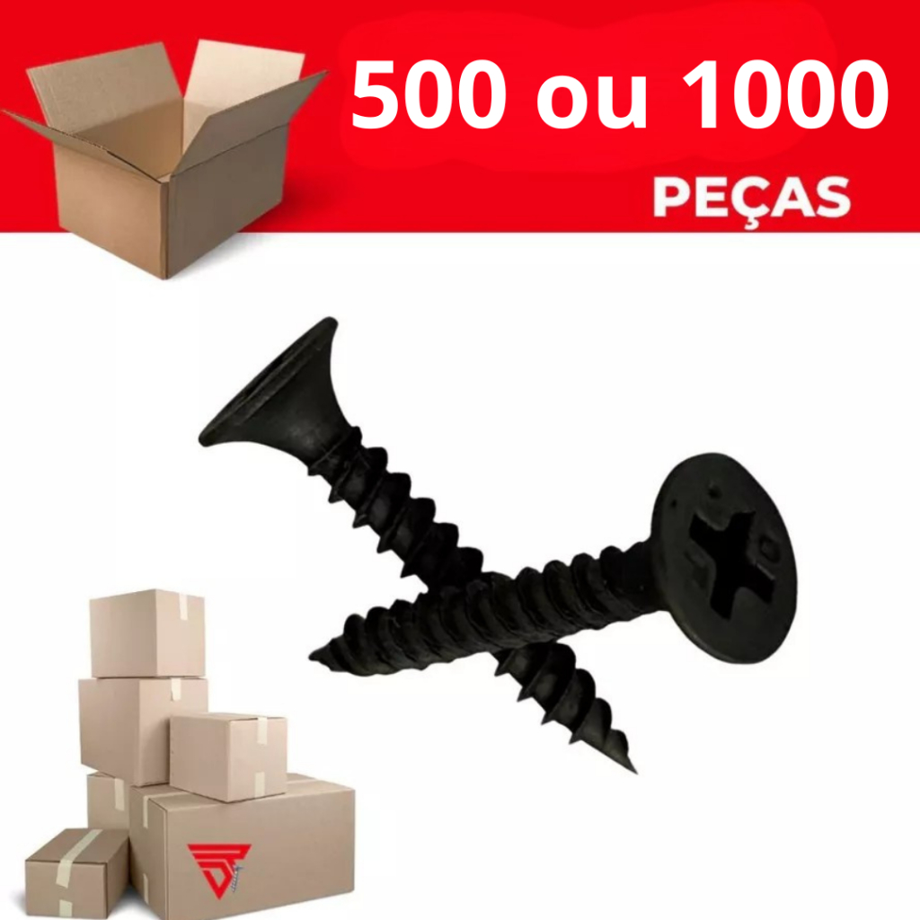 Parafuso Drywall Gn25 3,5x25mm Ponta Agulha 500/1000 escolha seu kit