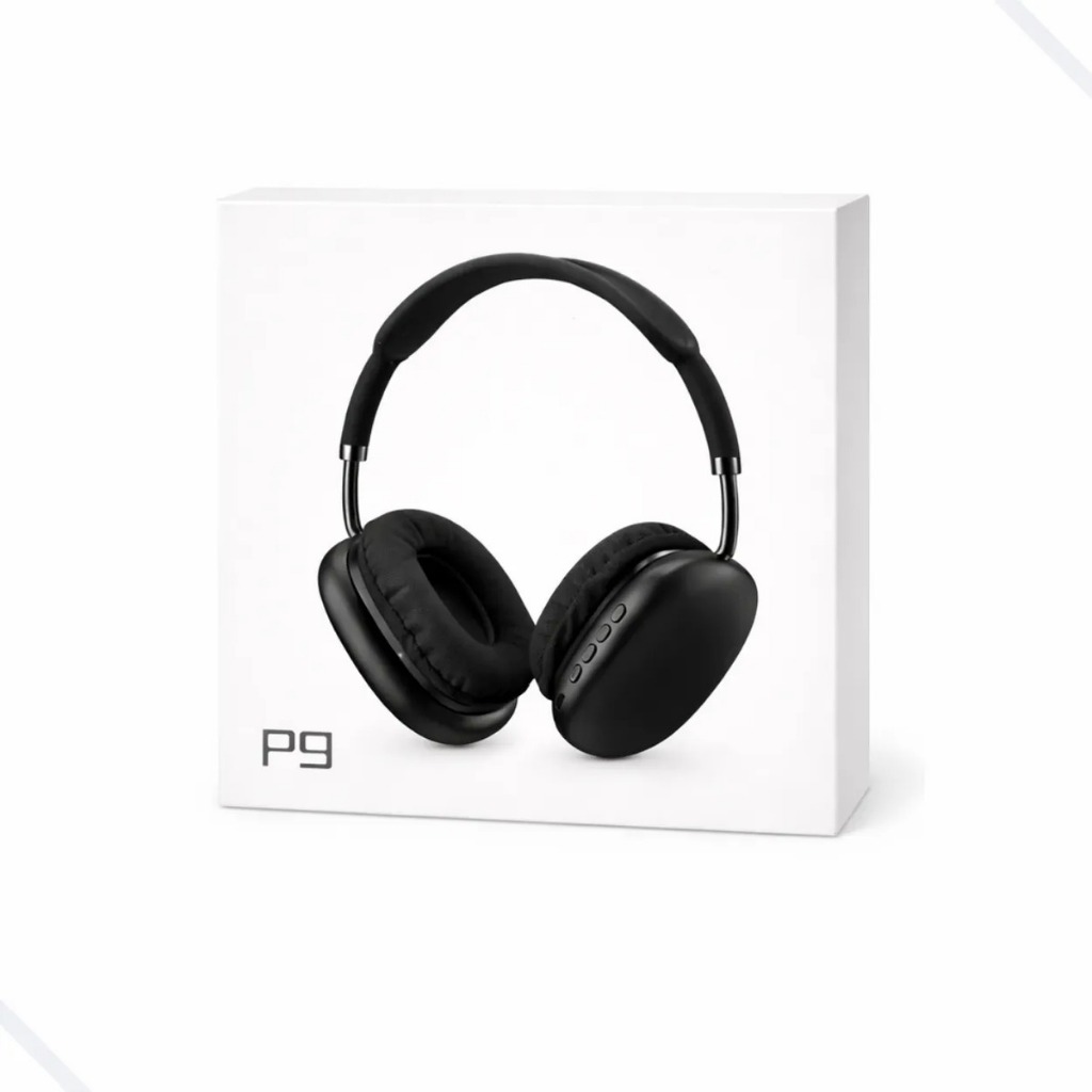 Fone De Ouvido Bluetooth Headphone Sem Fio P9 Cor Preto  clip-icon  Fone De Ouvido Bluetooth Headphone Sem Fio P9 Cor Pr