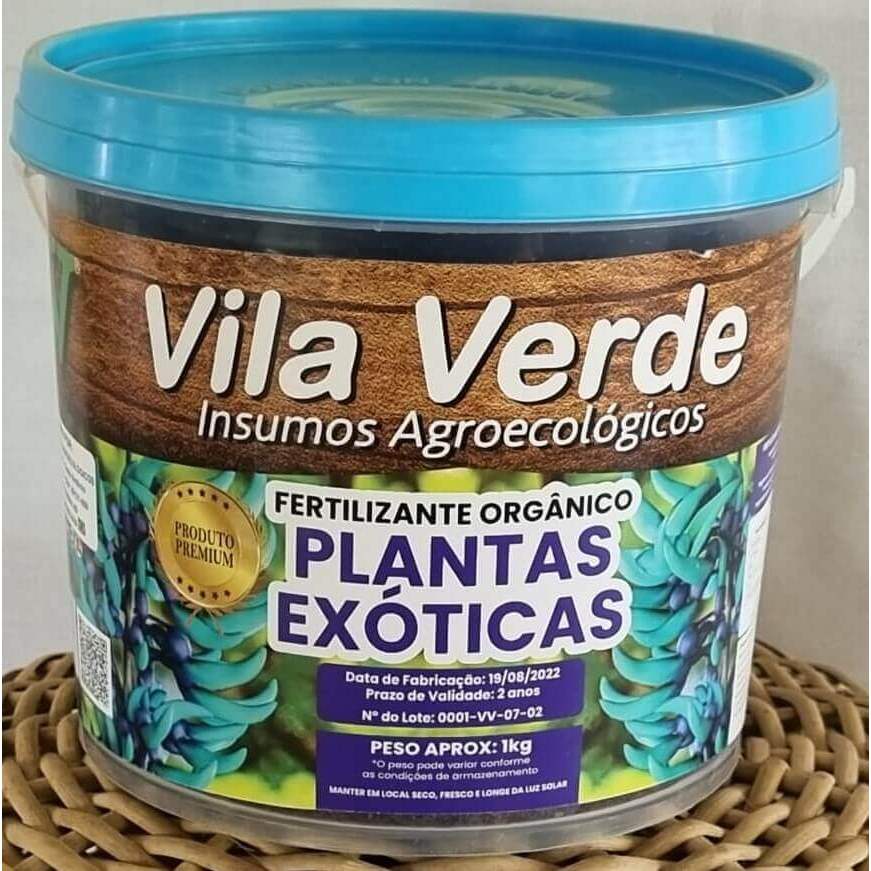 Plantas Fortes  com Fertilizante Orgânico Premium Vila Verde 1kg para Orquídeas, Bonsai e Plantas