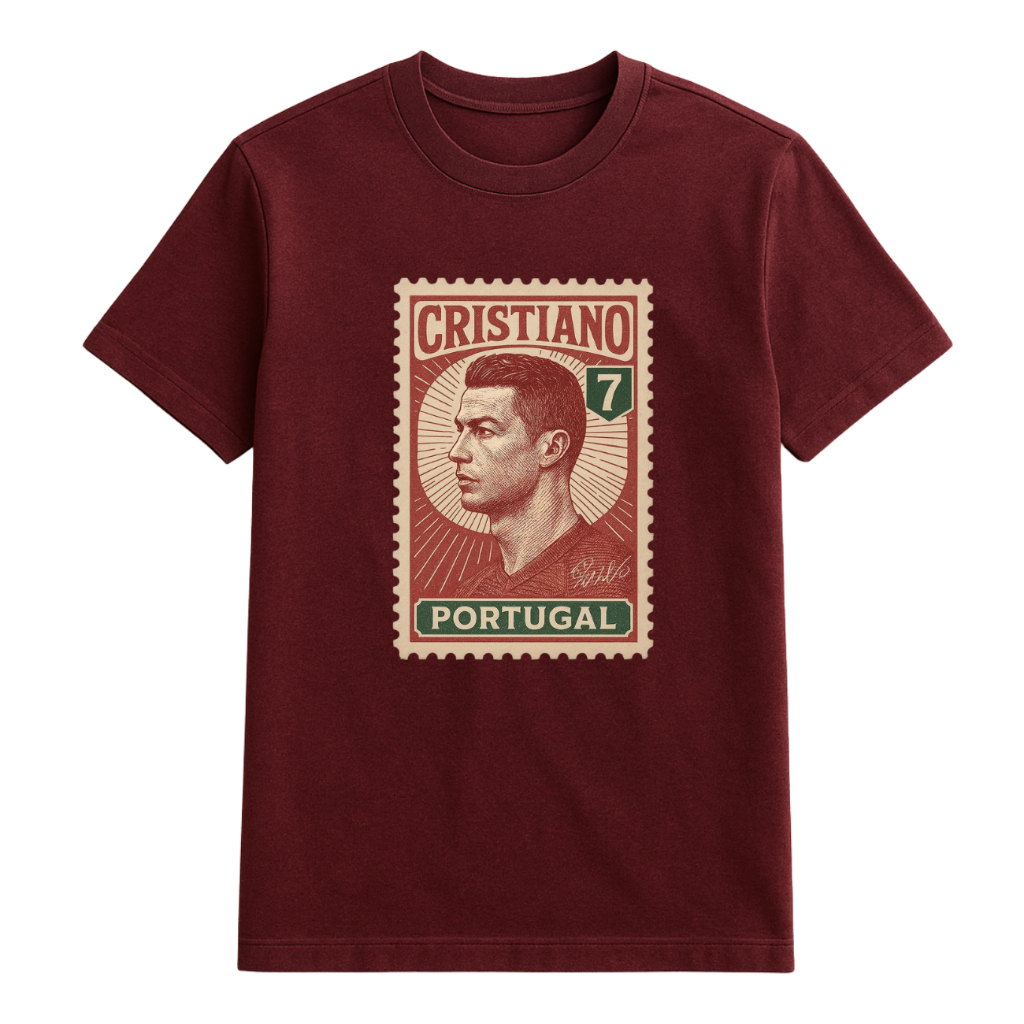 Camiseta Cristiano Ronaldo CR7 Estampa Frontal Camiseta Futebol Masculina Estilo algodão