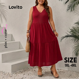Vestido Feminino Lovito Plus Size com Marias DRB1042BRL1072