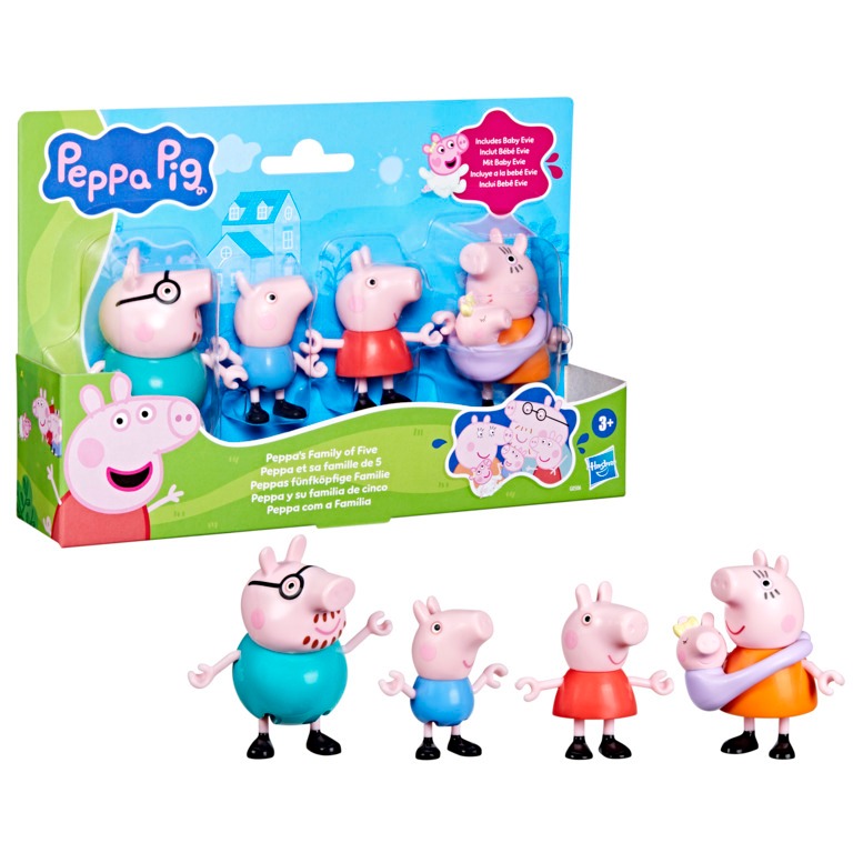 Figuras Peppa Pig com a Familia Pack Com 5 - Hasbro G0506