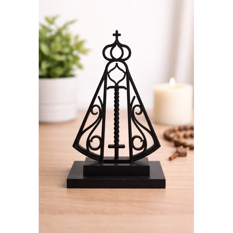 ✨ Imagem Religiosa Nossa Senhora Aparecida Decorativa – 16cm | Peça Elegante para Casa, Altar ou Presente