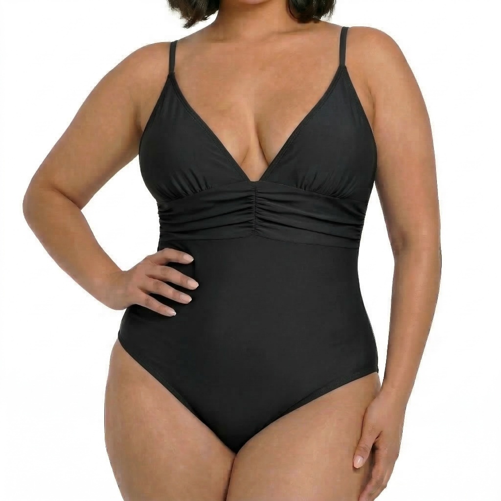 Maiô Plus Size 52-58 Feminino Modelador Disfarça Barriga Afina Cintura Alças Ajustáveis Multicores