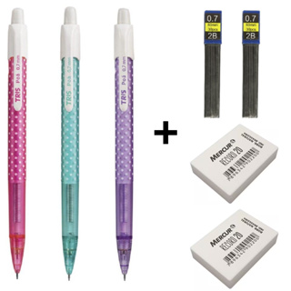 Kit Lapiseira Tris Poá 0.7mm + 2 Borracha e 2 Grafites 0,7mm em Oferta na Shopee