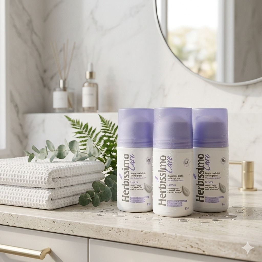 Kit Desodorante Roll-On Antitranspirante Herbíssimo Care Lavanda 50ml (3 unidades)