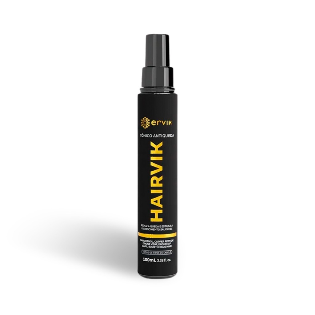 Tônico Capilar Hairvik 100ml Crescimento Acelerado Spray Contra Redução Capilar