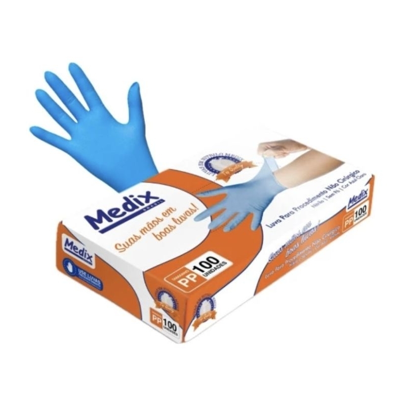 1000 luvas  de nitrilo AZUL COM ANVISA, ROSA OU PRETA sem pó Medix.