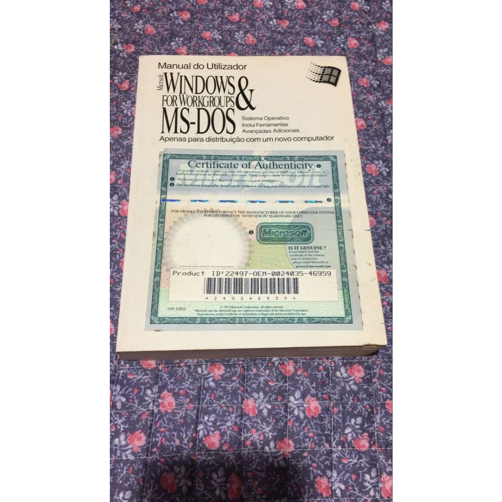 Manual do Utilizador Microsoft Windows for Workgroups & MS-DOS