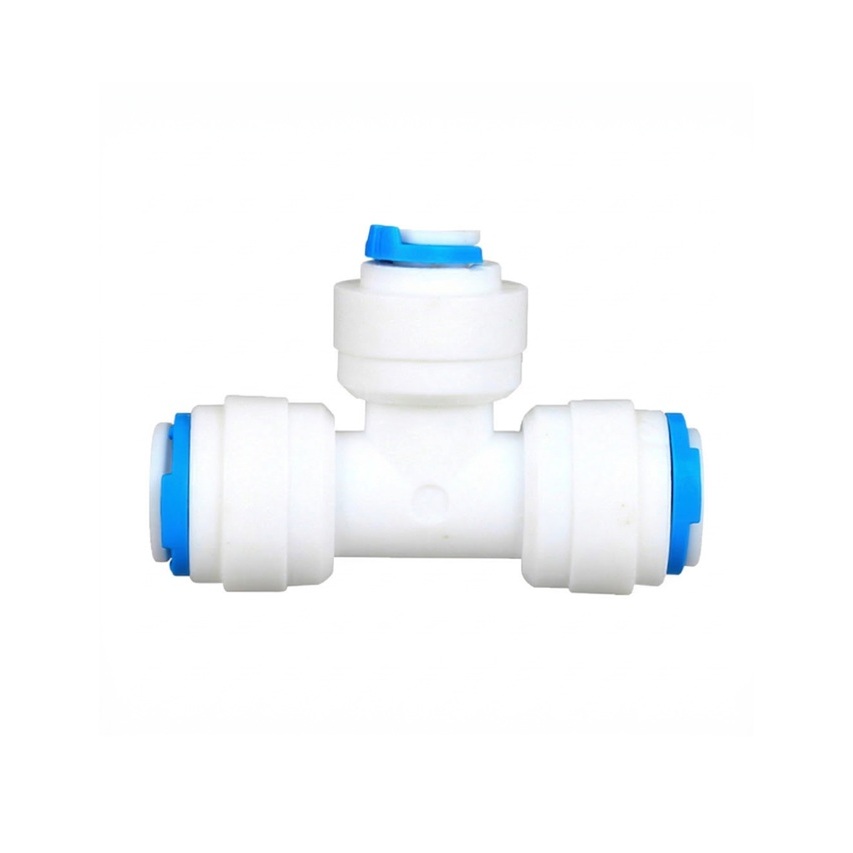 Conector União T Engate Rápido 3/8 x 1/4 x 3/8 para Mangueira Filtro Água