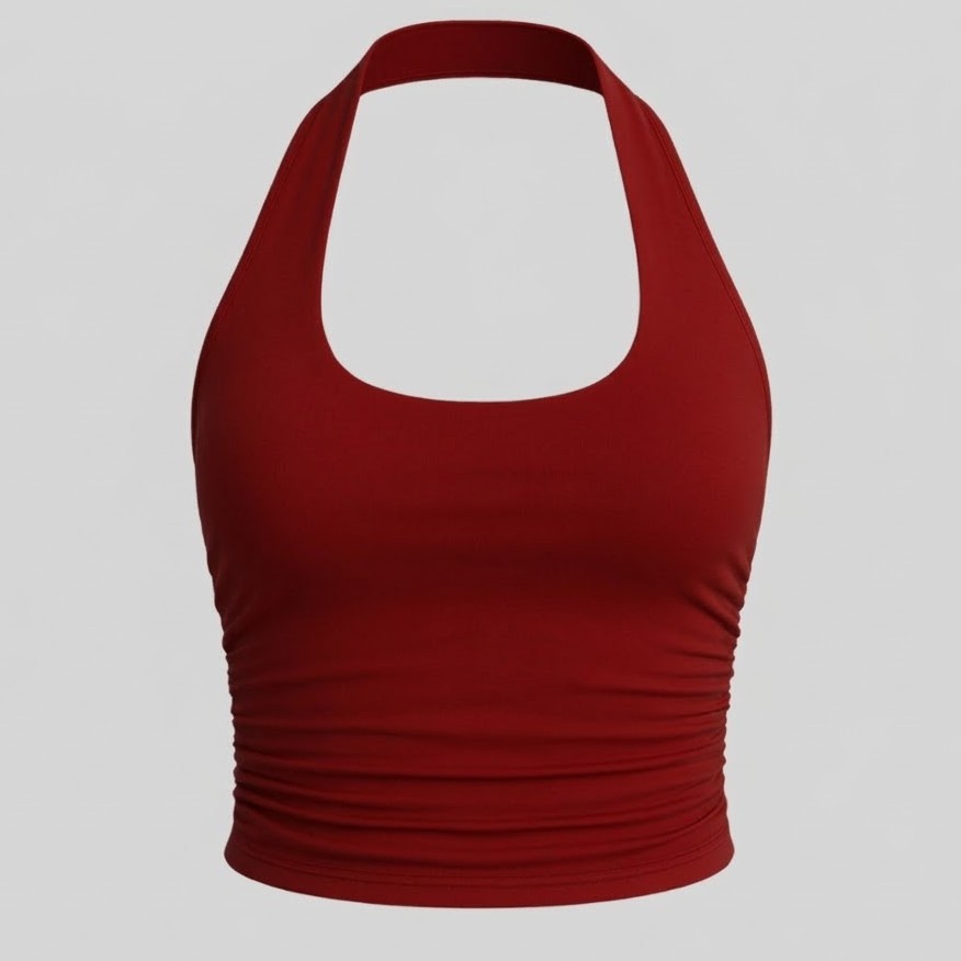 Top Cropped Frente Única Feminino Suplex Franzido Academia Treino Fitness Conforto