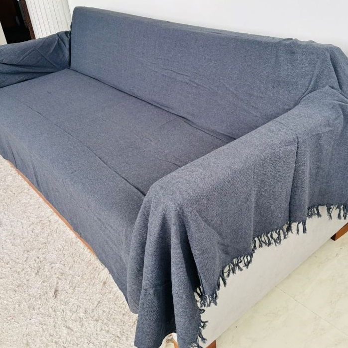 Manta Para Sofá Decorativa 400x180m | Capa Protetora 100% Algodão Grande Elegante Retratil Super King Luxo