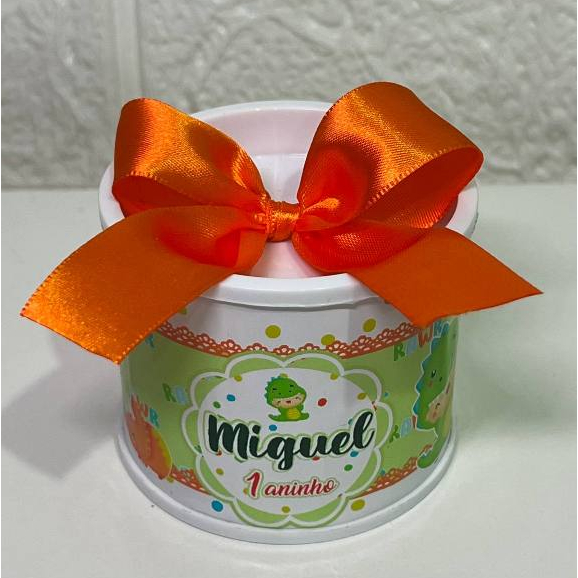 Tubo lata personalizada tema Dino Baby menino  lata festa infantil Tubo lata aniversario chá revelação lata cha bebê