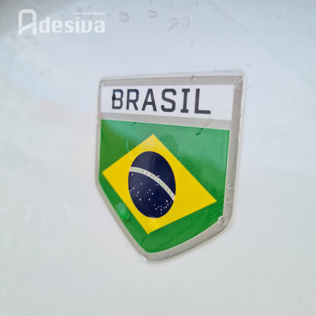Adesivo Emblema Escudo Bandeira Países Resinado P/ Carro Moto 5cm Brasil Copa 2026