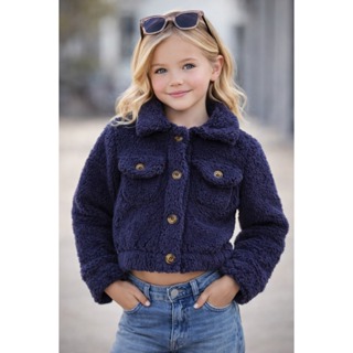 Jaqueta teddy infantil Feminina Forrada  REF: 1338 em Oferta na Shopee