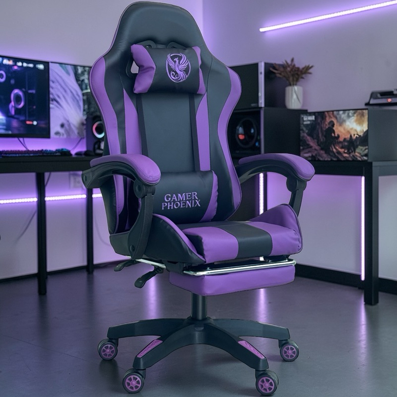 Imagem Cadeira Gamer Absolut eSports Ergonômica Giratória Ajuste Altura Escritório Apoio Pés