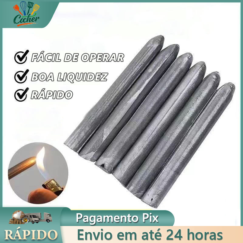 Kit 3 Hastes De Solda Baixa Temperatura Fácil Fusão Para Cobre, Ferro, Alumínio