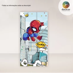 Capa de Painel Vertical Aranha Baby Comics Retangular c/overloque e Romano c/ elástico FACE ÚNICA