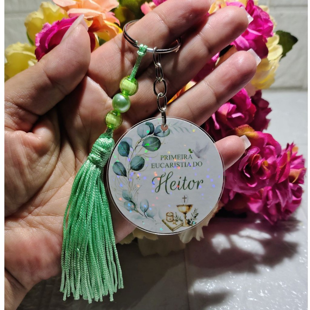 KIT CHAVEIRO PERSONALIZADO PRIMEIRA EUCARISTIA/BATIZADO, LEMBRANCINHA PERSONALIZADA/FAZEMOS TODOS OS TEMAS