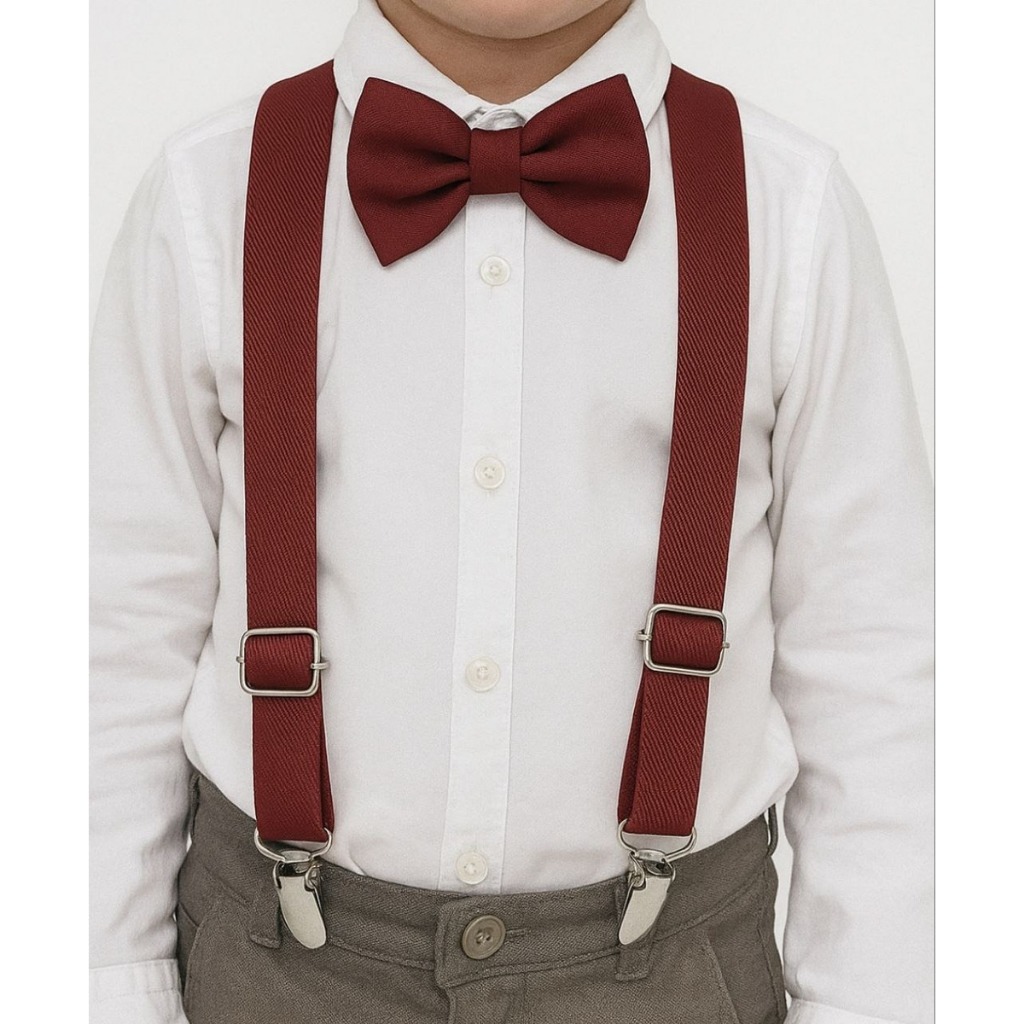 Kit Suspensório+gravata Borboleta Ajustavel Social Kids p/ Festa Igreja pajem