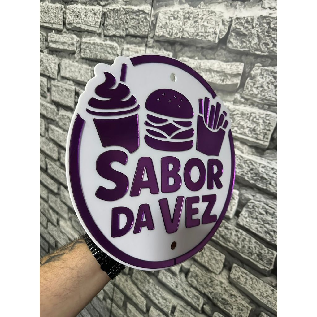 Logo em Acrílico Espelhado - Redonda | Logomarca em Acrílico 2mm