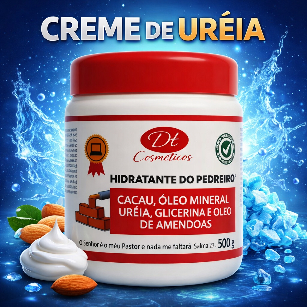 Creme do Pedreiro Com Ureia Hidratação Profunda Para Mãos e Pés 30g a 500g