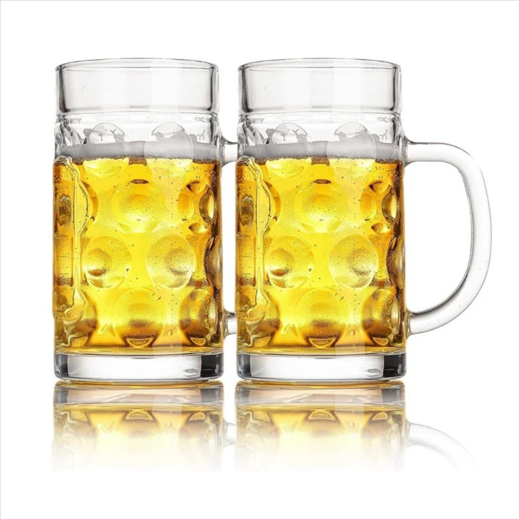 Kit 06 Canecas Chopp Vidro Caneca Cerveja Alemã 600 Ml