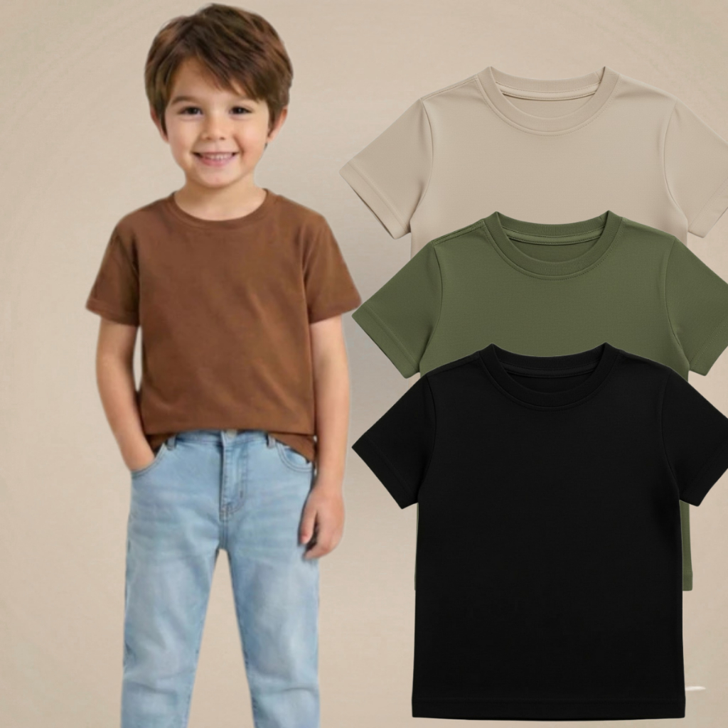Kit 3 Camisetas Infantil Street Play Essential - Conforto e Versatilidade Diária em Oferta na Shopee