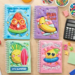 Agenda Caderno de Anotação 60 Folhas Com Recadinho Colorido Borboleta Agenda Infantil Escolar 19cm