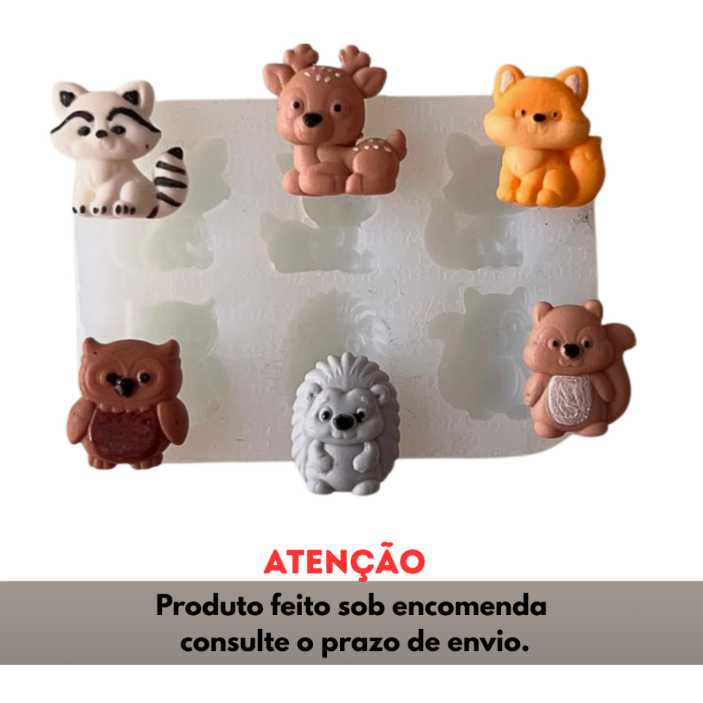 Molde de Silicone para apliques de Artesanato - Bosque 2 (Corpo) em Oferta na Shopee