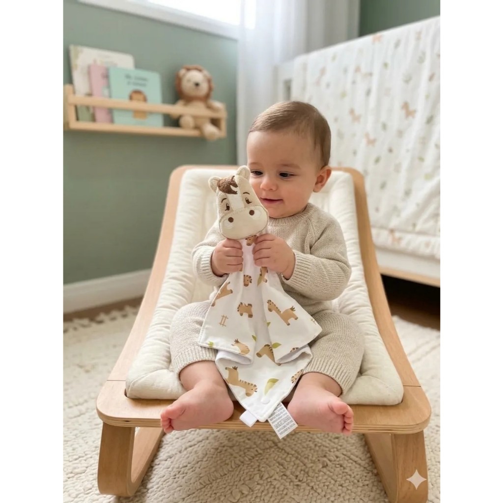 Naninha para bebê menino prendedor de chupeta cavalinho bebê cheirinho bebe maternidade amiguinho