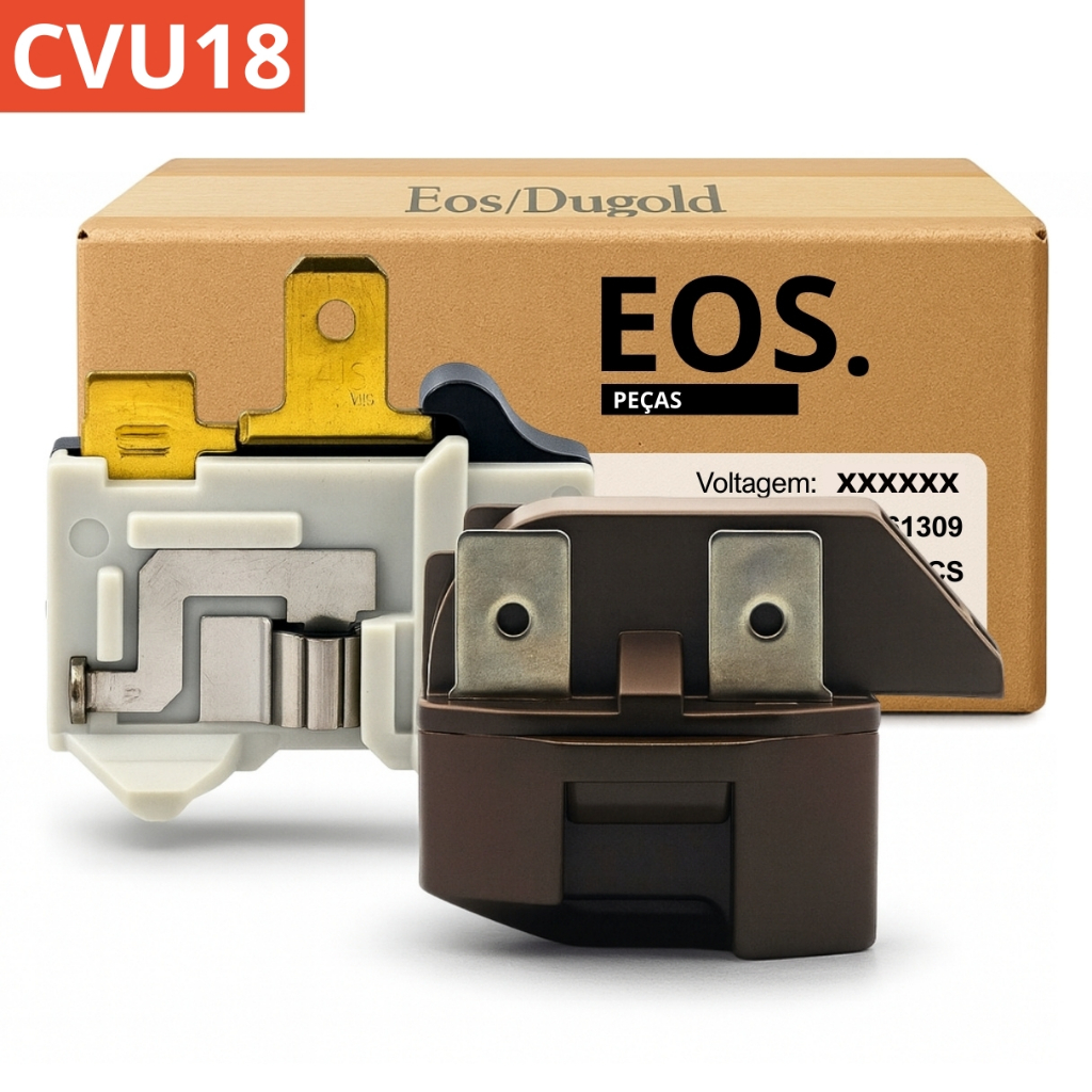 Conjunto Relé Ptc 127/220v Compatível Geladeira Consul Freezer Vertical Cvu18 - 121l